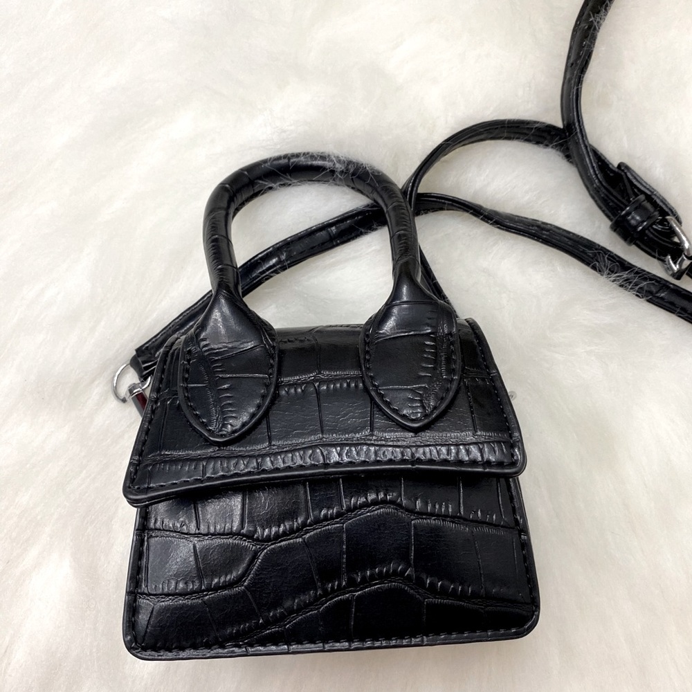 mini crocodile print bag